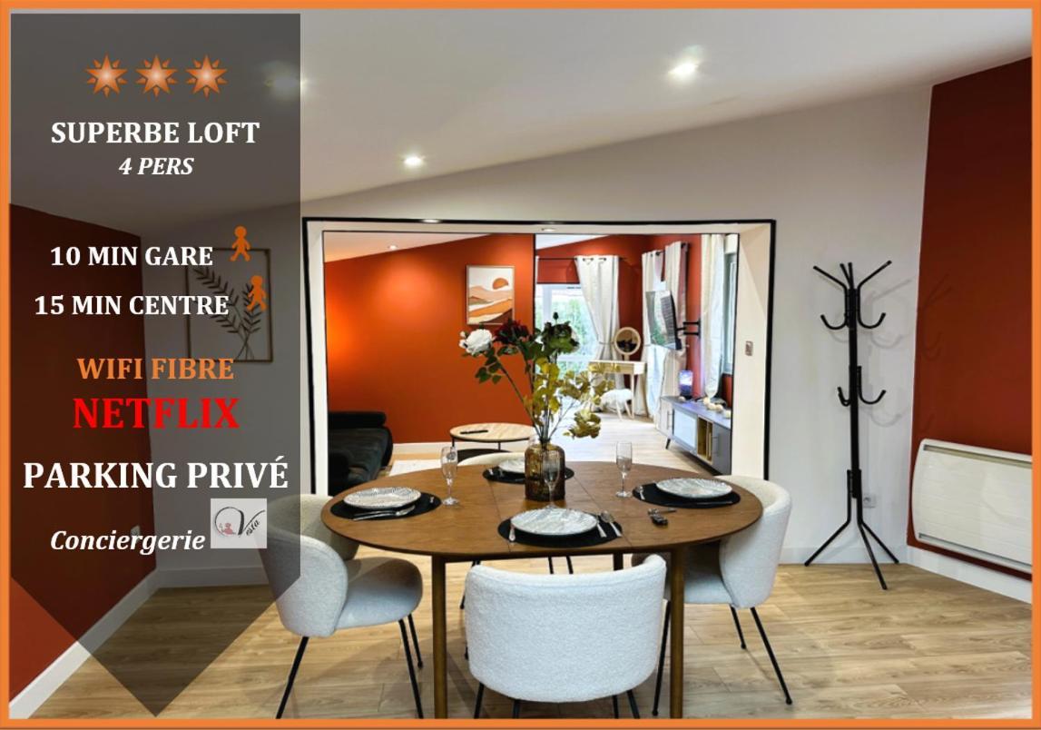 Loft O'chalet - 10 Min Gare - Parking Prive Appartement *